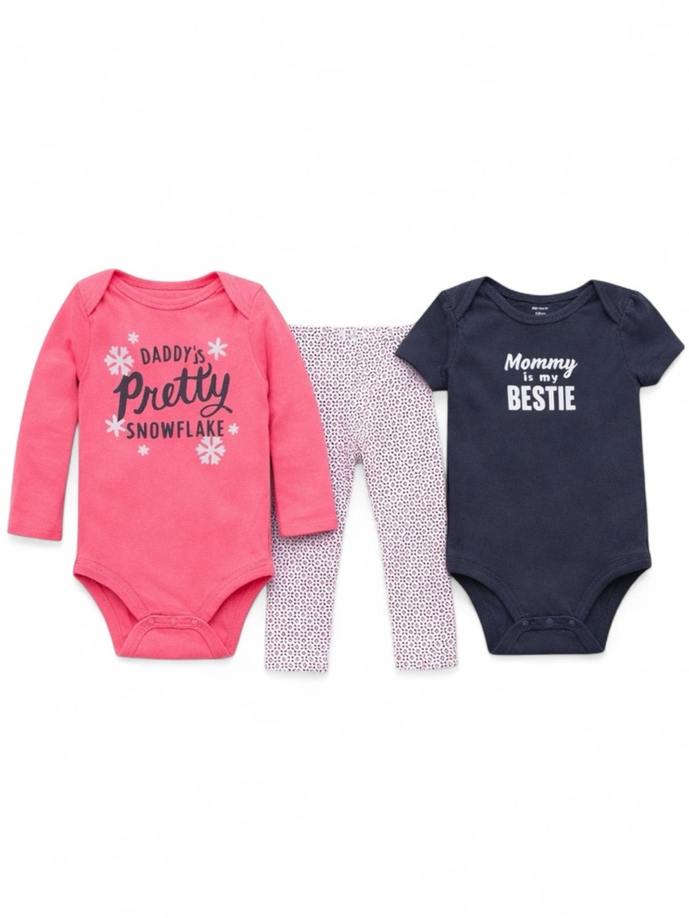 Dip & Carter’s 18M Girls 3pc Bodysuit Legging Set Snowflake Bestie